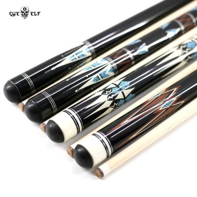 China ash carom billiard cue cueelf12mm142cm 510gsticker with maple shaft for sale