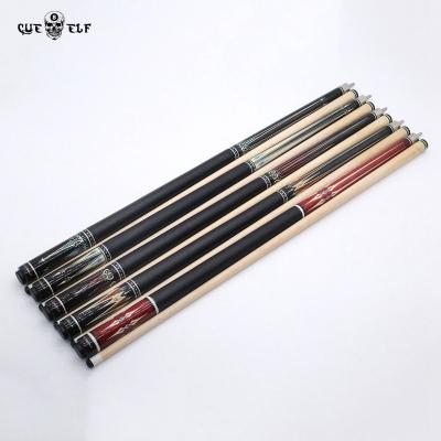 China Cueelf 12.7mm/13mm Stainless Steel Tip Wholesale Modern Uni-lock Full Size Maple Nine-Ball Ball Arm Wooden Snooker Cue Stick for sale