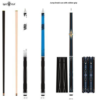 China New Design Maple Cueelf 3 Parts Rubber Grip Maple Wood Playing Jump Cut Snooker Billiard Cue For Sale for sale