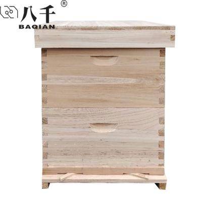 China Easily Assembled Bee House 10 Frames Fir Wood Two Levels Langstroth Hive For Beekeeping for sale