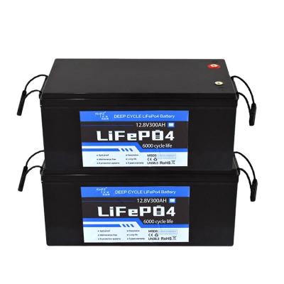 China Golf Carts 3840wh 12v300ah Deep Cycle Rv/Marine Lithium Ion Battery Lifepo 4 Battery With BT App for sale