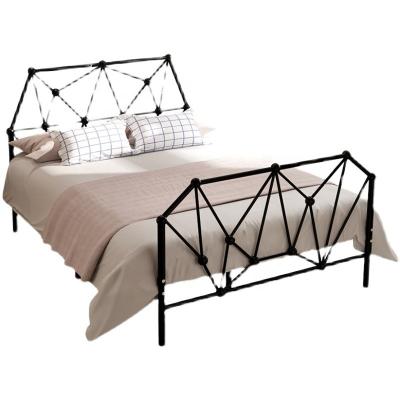 China Simple design 1.8m and 1.5m Nordic modern single iron child single bed iron frame economic bed for sale