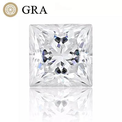 China Real Gemstone Lab Grown Game or Fire Color DEF Color DEF Loose Stones Princess Cut Moissanite Jewelry Custom Wholesale Flawless Diamond for sale