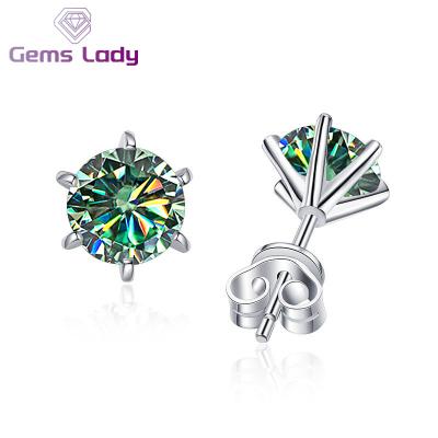 China CLASSIC LADY New Series High Quality of GEMS S925 Sterling Silver Stud Earrings for Women Classic Style with Geometric Shape Jewelry Gifts for sale