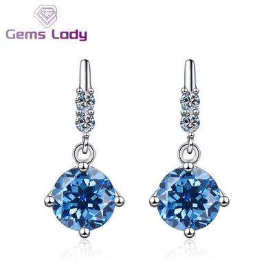 China TRENDY LADY Classic of GEMS 2023 Trendy Moissanite Drop Earrings S925 Sterling Silver Earrings for Female Birthday Wedding Party Gifts for sale