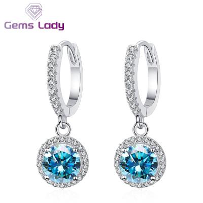 China CLASSIC LADY Drop Earrings S925 Sterling Silver GEMS Jewelry with 2023 New Moissanite Series for Anniversary Wedding Engagement Female for sale