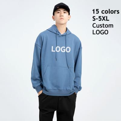 China Other 2020 Winter 15 Colors Unisex Loose Solid Hip Hop Hoodies Shopper Hoodies Men Plus Size Drop Shoulder Fleece Sweater for sale