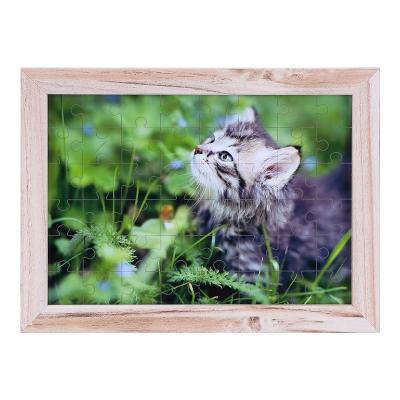 China Fashion Hot Sale Jigsaw Puzzles Custom Photo Frame With Paper Wood Picture Frames for sale