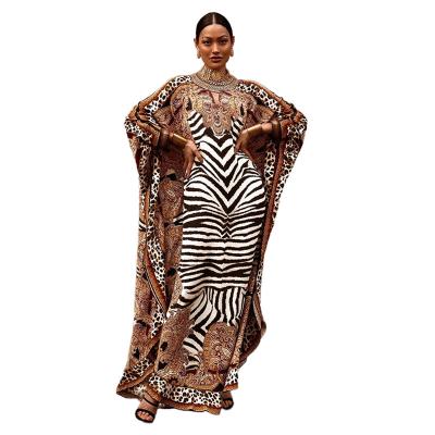 China 90% Polyester Women Dresses Long Sleeve Plus-size Middle Eastern Abaya Loose Print Muslim Dress Dress for sale