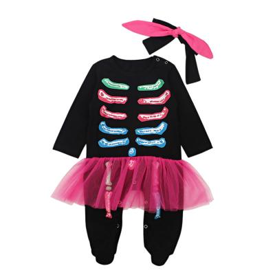 China Two-piece romper children's clothing one-piece romper Halloween bones boys and girls children's casual for sale