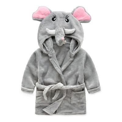 China 2021 Yangzhou Dixin Factory Supply Cartoon QUICK DRY Cotton Unicorn Bathrobe Animal Fleece Bathrobe for sale