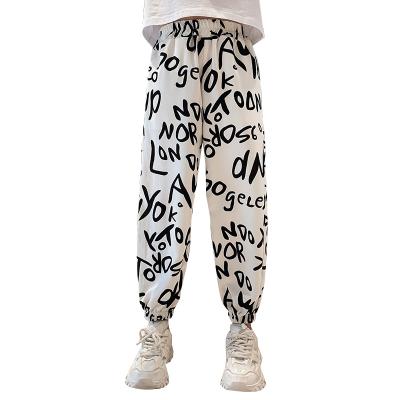 China QUICK DRY children's clothing spring and Autumn Girls feet pants letter print summer casual children's pants for sale