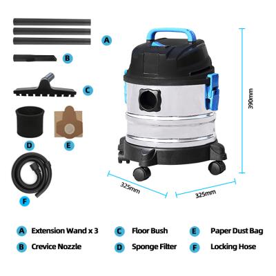 China 15L 4 Gallon Wet And Dry Stainless Car Other Vacuum Cleaner for sale