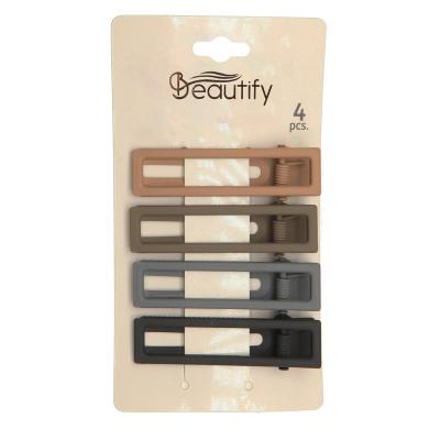 China Hot Sale 4pcs Hair Clips Strong Grip Clips Hair Holder Non-slip Barrettes for Women and Girls Dark Color Alligator for sale