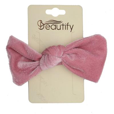 China Hair Decoration VELVET BOW FOR KIDS cute and soft for girls and women fashion style no damage soft touch hair clips for sale