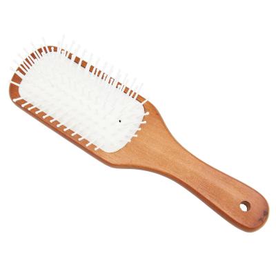 China Hair detangling 1pcs rectangle wooden brush for women and girls for detangling thick or thin hair salon quality no damage and ouchless for sale