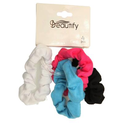 China Hot selling hair decoration and ponytail turnout corrugated Korean hot selling high quality colorful fabric hair scrunchies hair accessories for lady and girl for sale