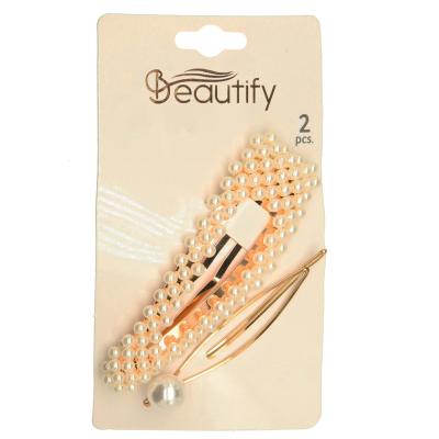 China Wholesale Soft Hair Holder Pearl Hair Clips Sets Strong Hold Non-Slip Snap Barrettes For Women And Girls Korean Hair Accessories for sale