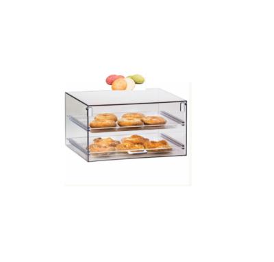 China Acrylic Transparent Plexiglass Food Display Acrylic Bread Display Box for sale