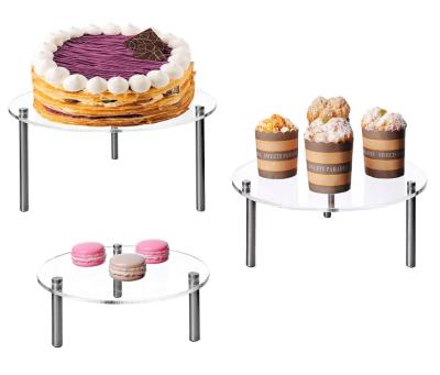 China Use 3 Tiers Acrylic Wedding Cake Dessert Display Stand Cake Stands Acrylic Dessert Table Cake Display Stand for sale