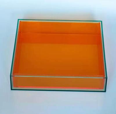 China Single Acrylic Tray For Coffee Table Breakfast Tea Food Butler Acrylic Trays Wholesale for sale