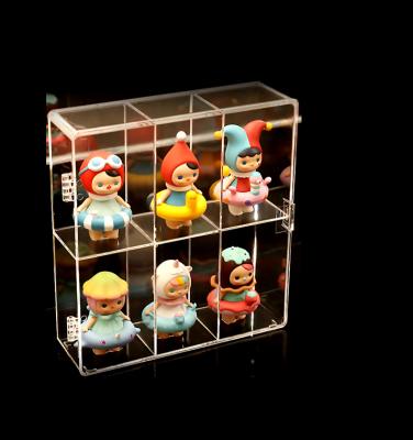 China Factory Custom Dustproof Acrylic Cabinet Boxed Storage Display Box Blind Transparent Doll Stored for sale