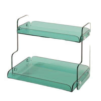 China Storage Single Shelf Bathroom Toiletry Rack Acrylic Table Top Cosmetic Storage Box for sale