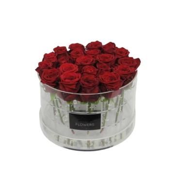 China Modern Customized Clear Cover Acrylic Flower Box Rose Flower Gift Box Valentine's Day Gifts for sale