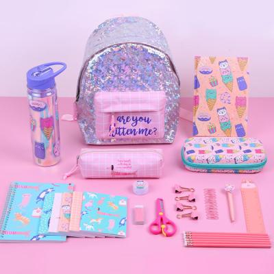 China School Back To School Kit Great Bundle Includes Several Basics School Supplies Pink Stationery Set For Girls for sale