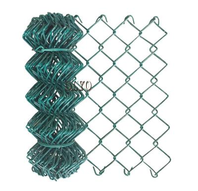 China -- Green Black PVC Coated Chain Link Wire Mesh Fence for sale