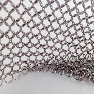 China Decorative Long Life 304 316 Stainless Steel Ring Mesh Curtain / Metal Chainmail Mesh for sale