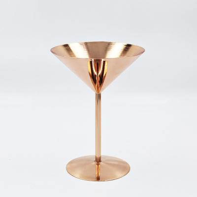 China Disposable Custom Stainless Steel Cocktail Glass Tumbler Martini Glass Stainless Steel Wine Glass Martini Glass for sale