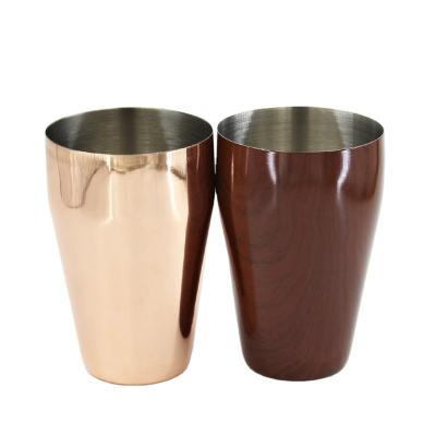 China Stocked Amazon 2022 Boston Bar Shaker Bar Shaker Cocktail Shaker Copper Clad Tools with Stainless Steel for sale