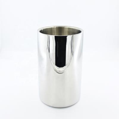 China Sustainable Custom High Quality Stainless Steel Double Wall Insulated Wine and Beer Cooler Champagne Ice Bucket for sale