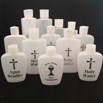 China 4oz Easter Water Bottle 120ML Holy Religious Plastic Bottle Gifs for sale