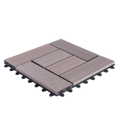 China Waterproof 3d Flooring Co-extruded Wood-Plastic Balcony Flooring Wood-Plastic Composite Floor Tile Outdoor Wooden Terrace Wooden Bathroom DIY for sale