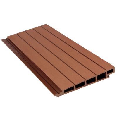 China Interiro and exterior wall decoration home composite wpc facade plastic wood siding for sale