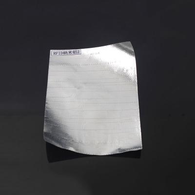 China Free Sample Non Adhesive Rfid Block Anti-scanner Alumiuium Foil For Wallet Lining for sale