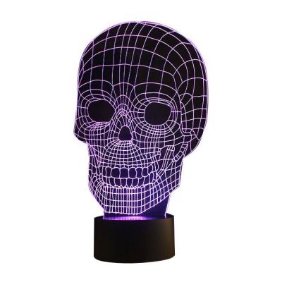 China Modern Hot Sale 3D Skull Lamp USB Table Desk Lamp LED Night Light for sale