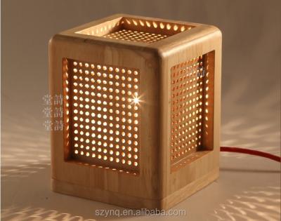 China Real modern wooden magic square table lamp for sale