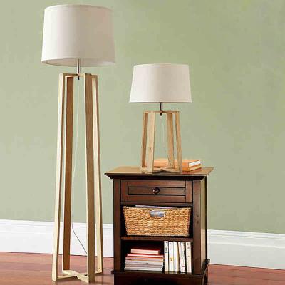 China Modern Indoor Wooden Table Lamp Wooden Floor Lamp for sale