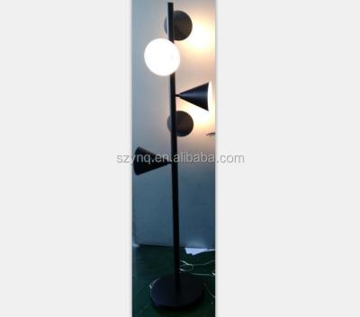 China Lighting Dimmable Branch Matte Black Tapered Metal Shade Functional Floor Lamp for Lighting Decorative Five Lights for sale