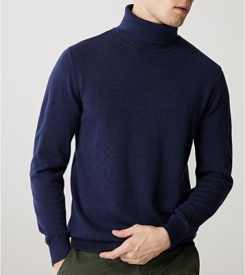 China 2021 OEM Anti-wrinkle Turtle Neck Plain Pullover Men's Sweaters Latest Design for sale