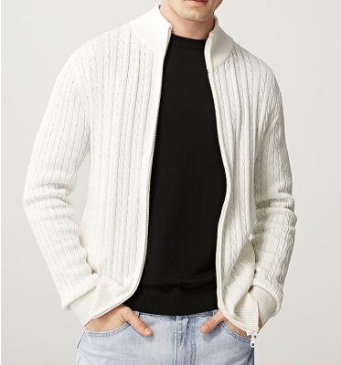 China Excellent Quality Professional Sweaters Cardigan Mens Half-collar Zipper Casual Jacket for sale