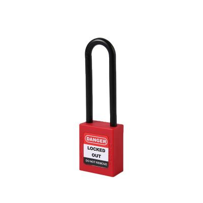 China Industrial Safety Lockout Padlock Insulated Safety Padlock 76mm Durable Long Latch for sale