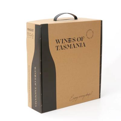 China Exquisitely Printed Magnetic Closure Wine Bottle Gift Box Wine Bottle Presentation Box for sale