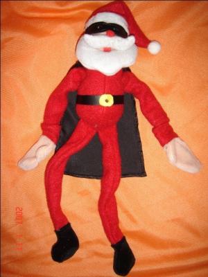 China Soft Velboa Customized Plush Toy Cool Santa Claus with Sunglasses Size 15cm to 50 cm for sale