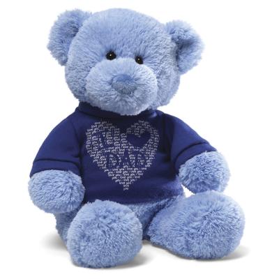 China O presente de Promtional encheu o urso de peluche do oem do urso de peluche com t-shirt azul à venda