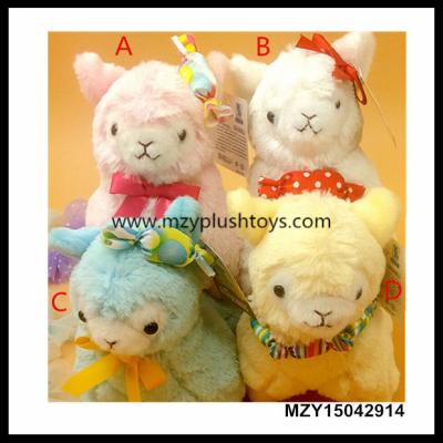 China 17cm Beautiful Candy Style Alpaca Stuffed Toys Alpaca Toys With Candy Plush Animals Toys for sale