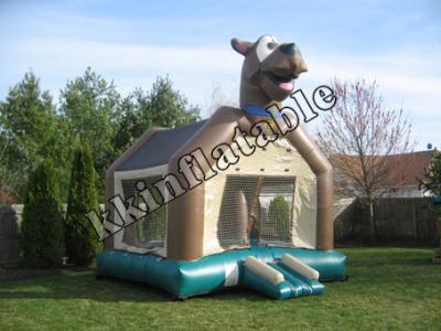 China Large Bouncing Moonwalk Bouncer Kkb-g004 Cute Dog Inflatable Jumper For Kids for sale